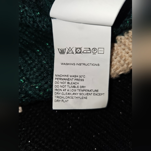 Farm Rio Anthropologie Striped Turtleneck Sweater Dress Multicolor Sz S - Picture 15 of 16